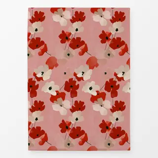 Geschirrtücher Red And White Flowers