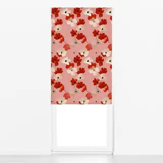 Raffrollo Red And White Flowers