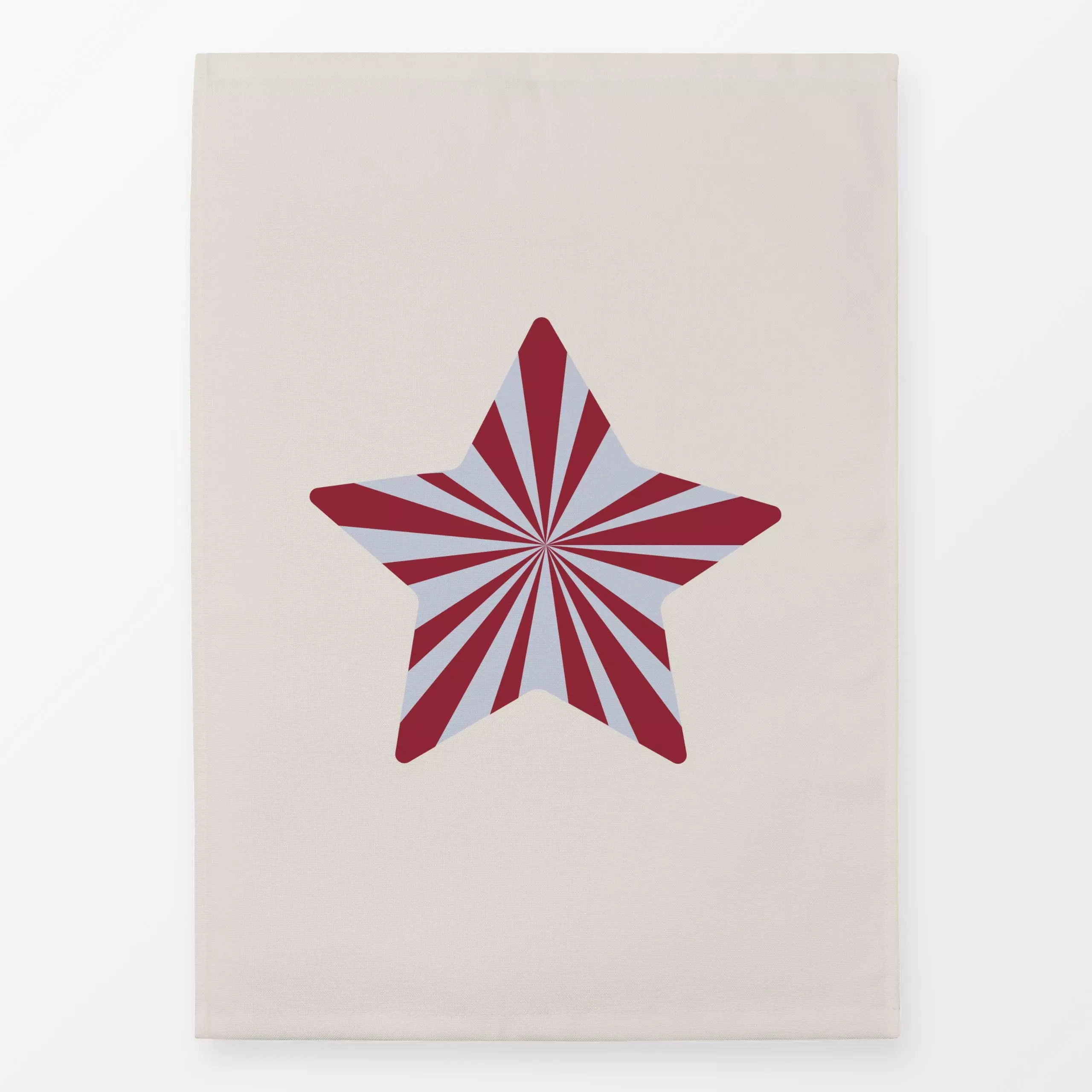 Geschirrtücher Stern Rot Blaugrau - Weihnachten, Winter, Symbole & Muster - von „textilwerk"; Illustration, skandinavisch, W...