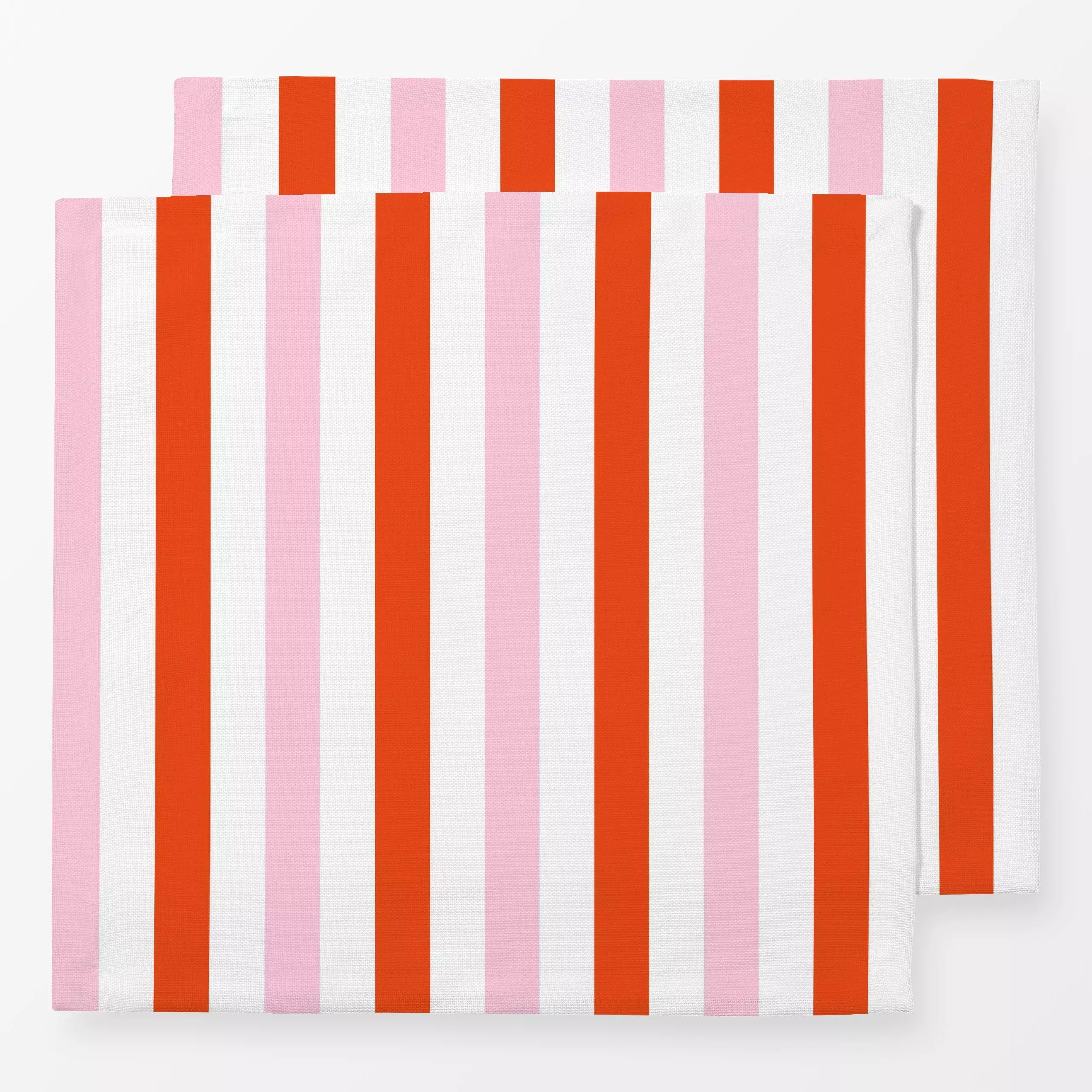 Servietten Streifenduett rosa & rot - Symbole & Muster - von „Lisa Jasmin Bauer"; Streifen, rosa, rot, Farben, farbenfroh, g...