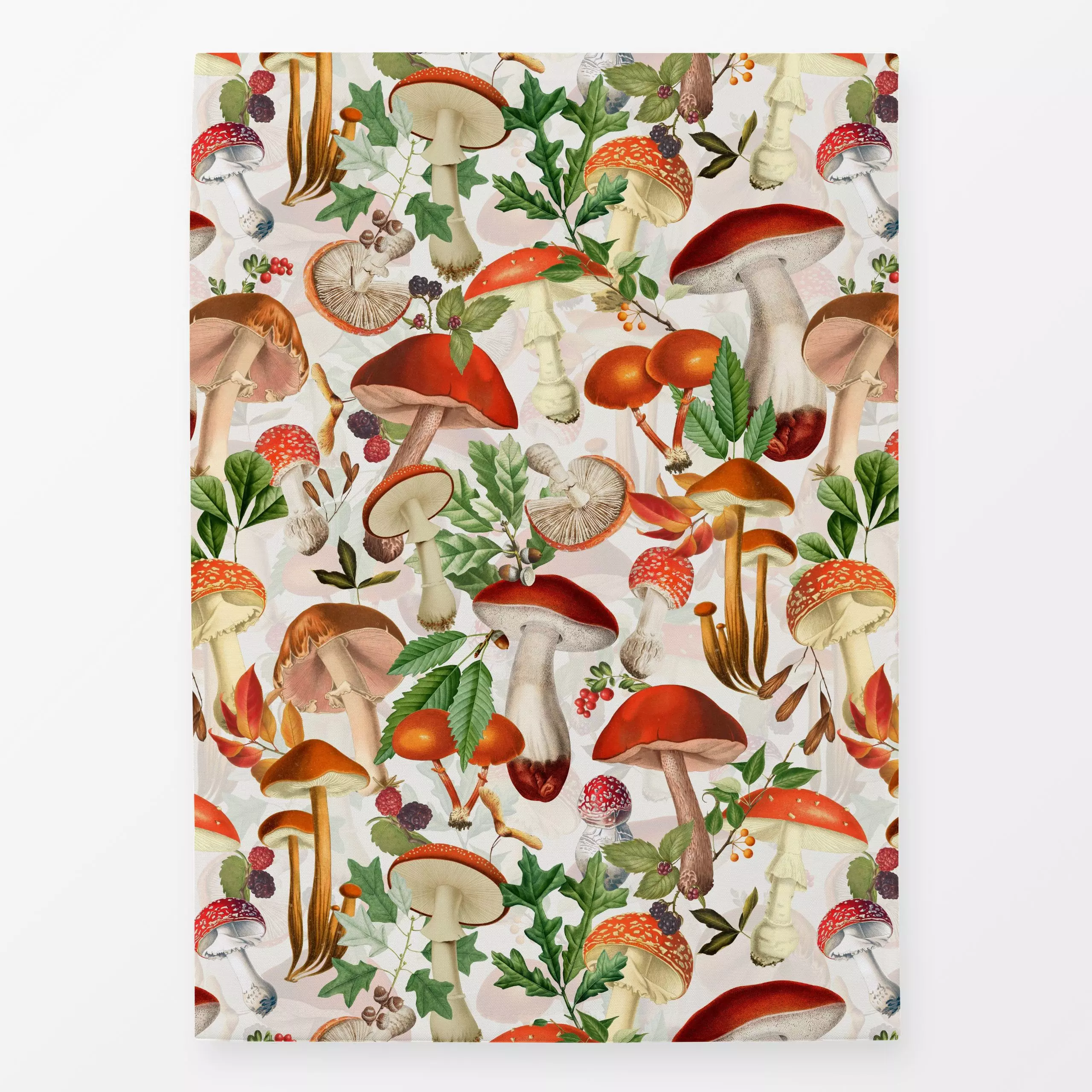 Geschirrtücher Pilz Tanz - Blumen & Florales, Retro & Vintage - von „Uta Naumann"; Muster, Natur, Garten, Wald, Herbst, land...