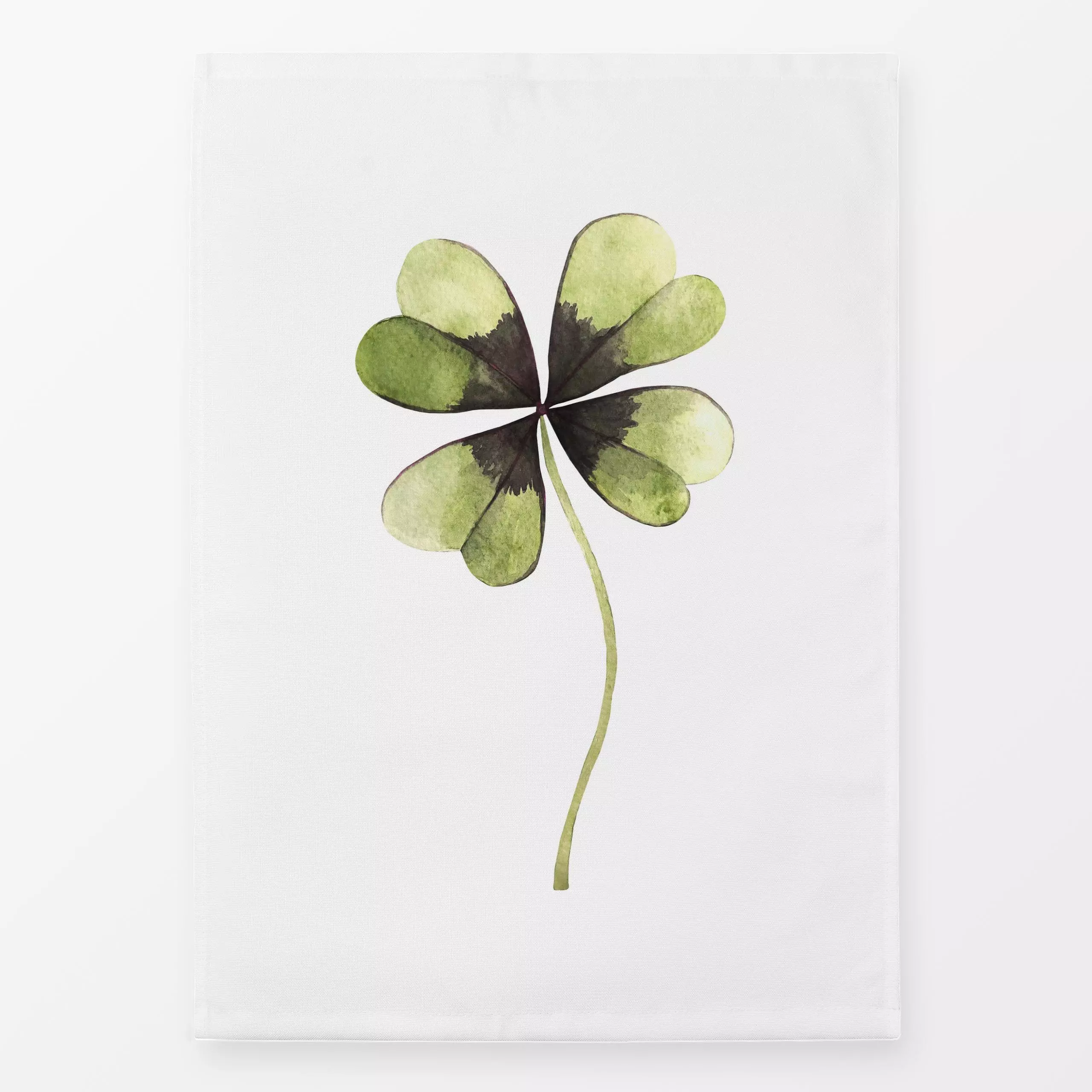 Geschirrtücher Kleeblatt Glück hellgrün - Pflanzen & Botanik, Anlässe - von „Karen Menzenbach"; Geburtstag, Geburt & Baby, G...