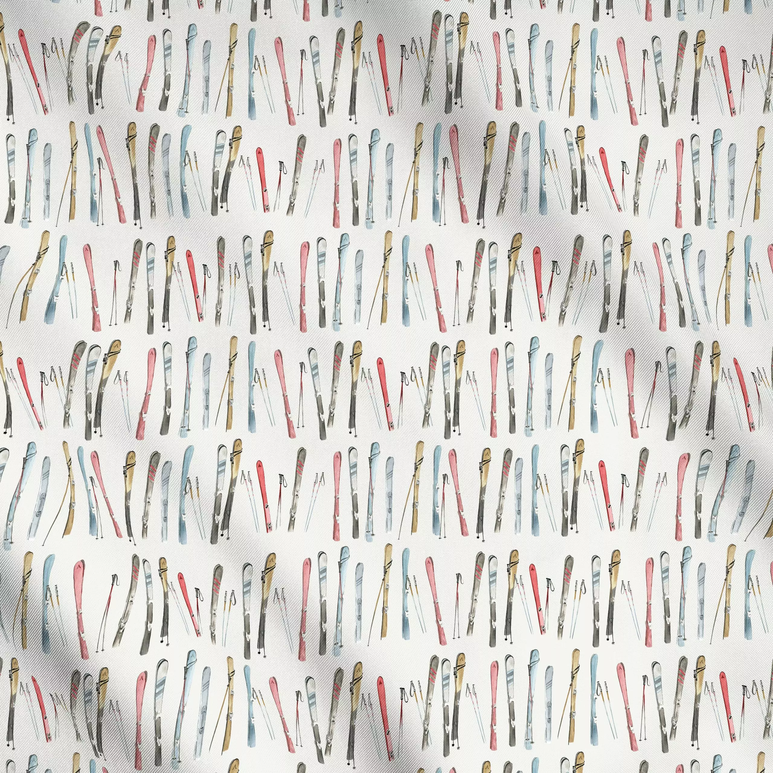 Meterware Skier offwhite - Sport - von „Katrin Graff"; Berge, Ski, Winter, Berg, Wintersport, winterlich, cottage, snow, alm...