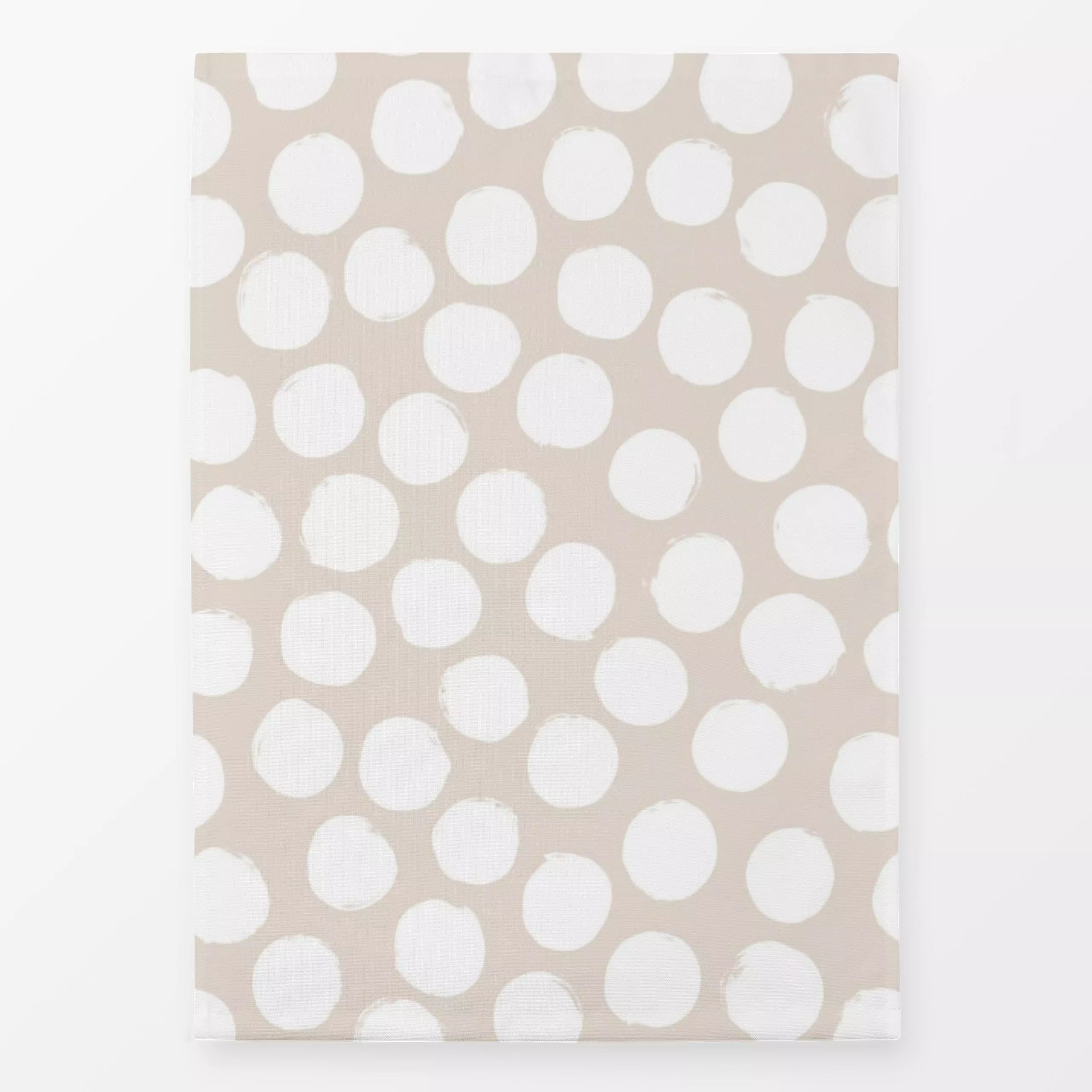 Geschirrtücher Polka Dots 2 Beige Punkte - Symbole & Muster - von „Primus Pattern"; Punkte, beige, Minimalismus, gepunktet