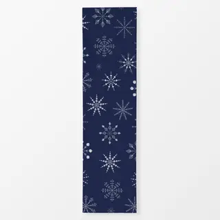 Tischläufer Schneeflocken Dunkelblau