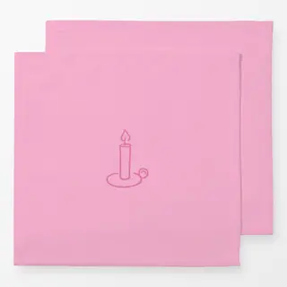 Servietten Candle Light pink