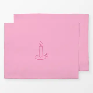 Tischset Candle Light pink