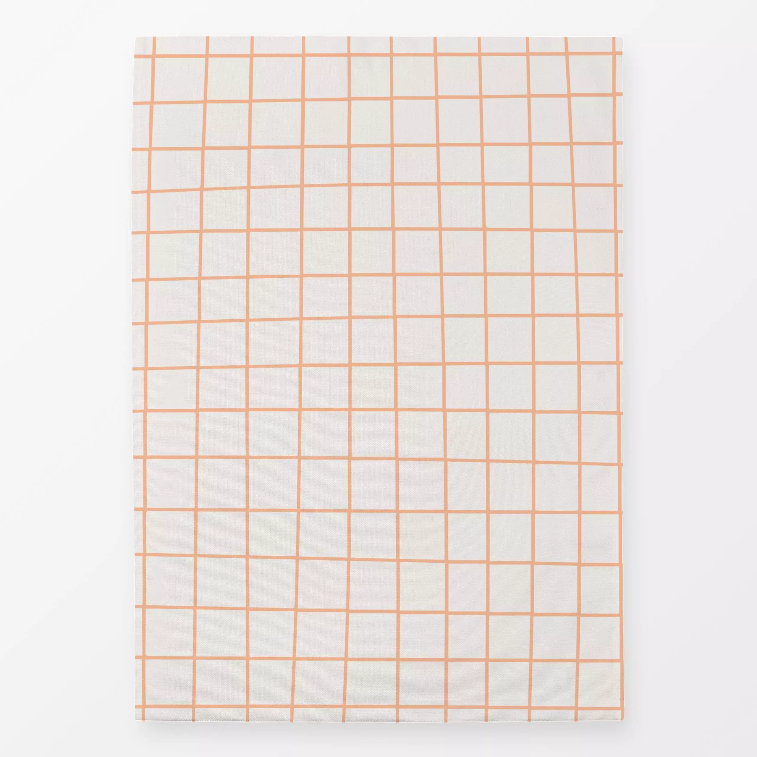 Geschirrtücher Hand Drawn Grid Orange - Sommer, Symbole & Muster - von „textilwerk"; Orange, Sommer, grid, summer, minimalis...