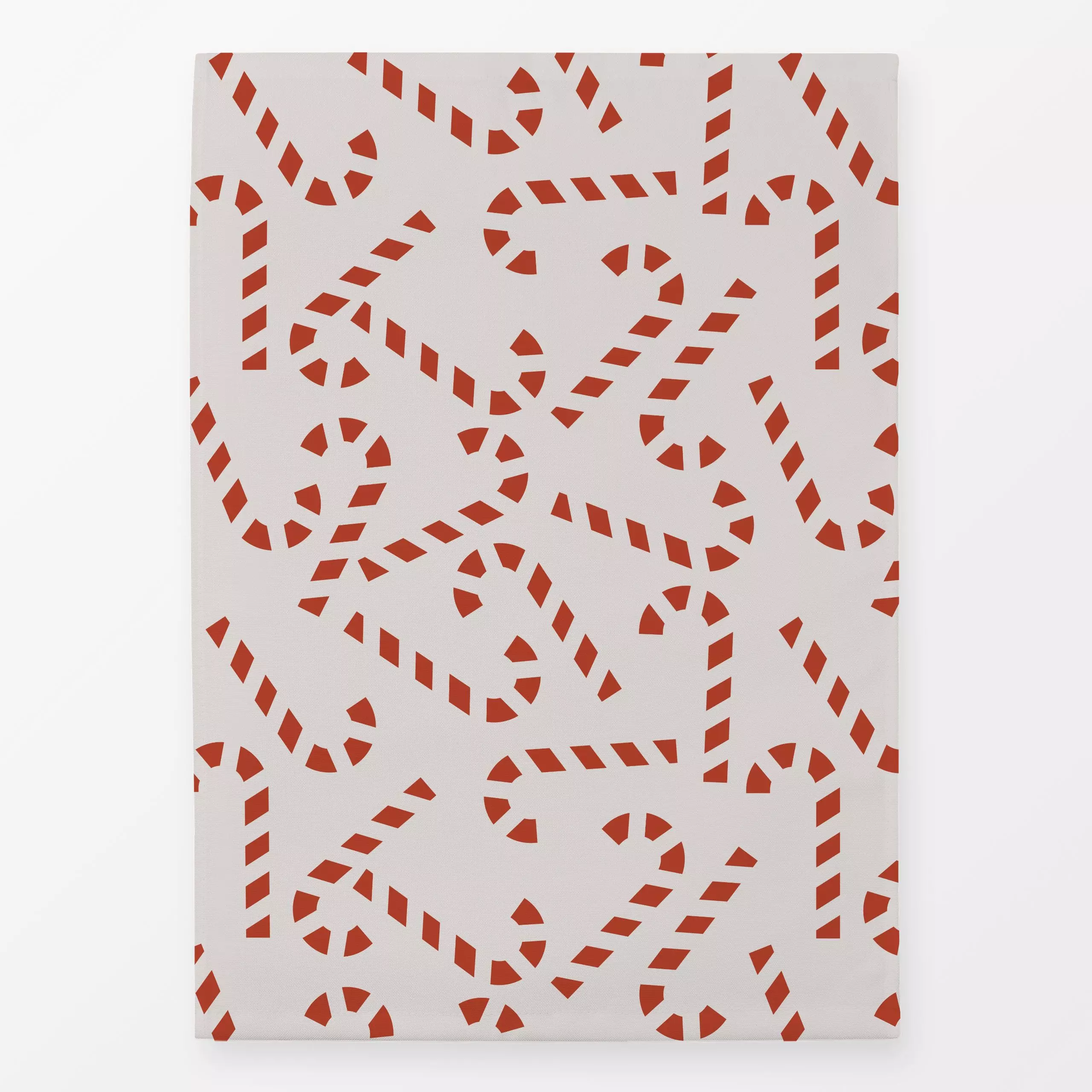 Geschirrtücher Christmas Candy - Weihnachten, Anlässe - von „Jana Driver"; Weihnachten, beige, rot, candy, Zuckerstangen, ch...