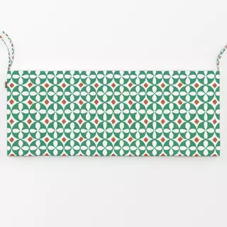 Bankauflage Fliesen Muster Grün Weiß