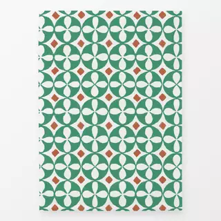 Geschirrtücher Fliesen Muster Grün Weiß