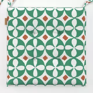 Sitzkissen Fliesen Muster Grün Weiß
