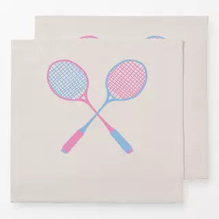 Servietten Hellblau & Rosa