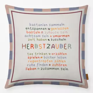 Kissen Herbstzauber Gefühl mit Karo