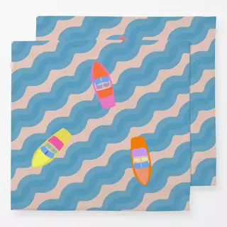 Servietten Bunte Motorboote Im Meer