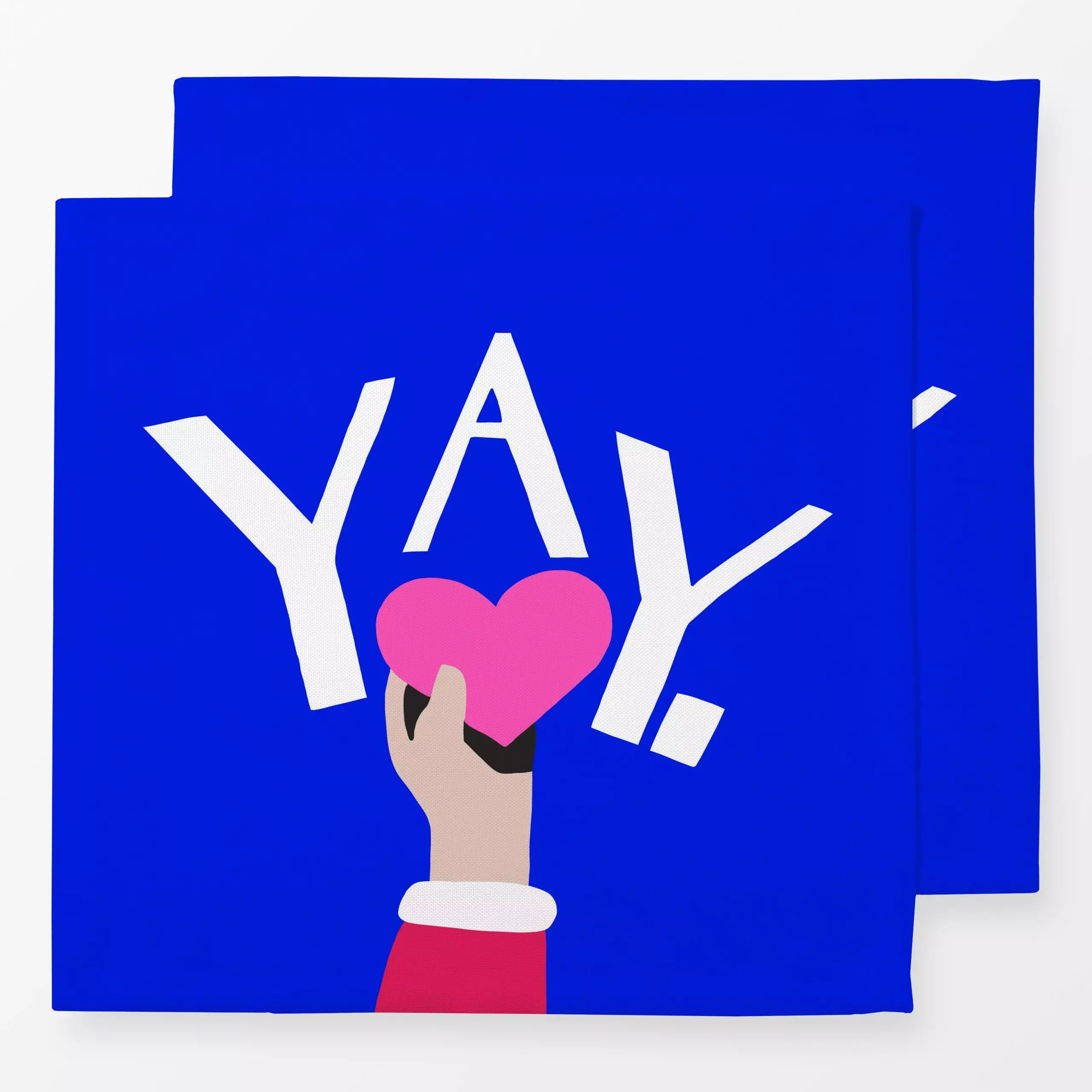 Servietten Frauen und YAY blau - Liebe, Romantik & Pride, Sprüche & Schriftzüge - von „Resi Colter x Ursula Tücks"; Illustra...
