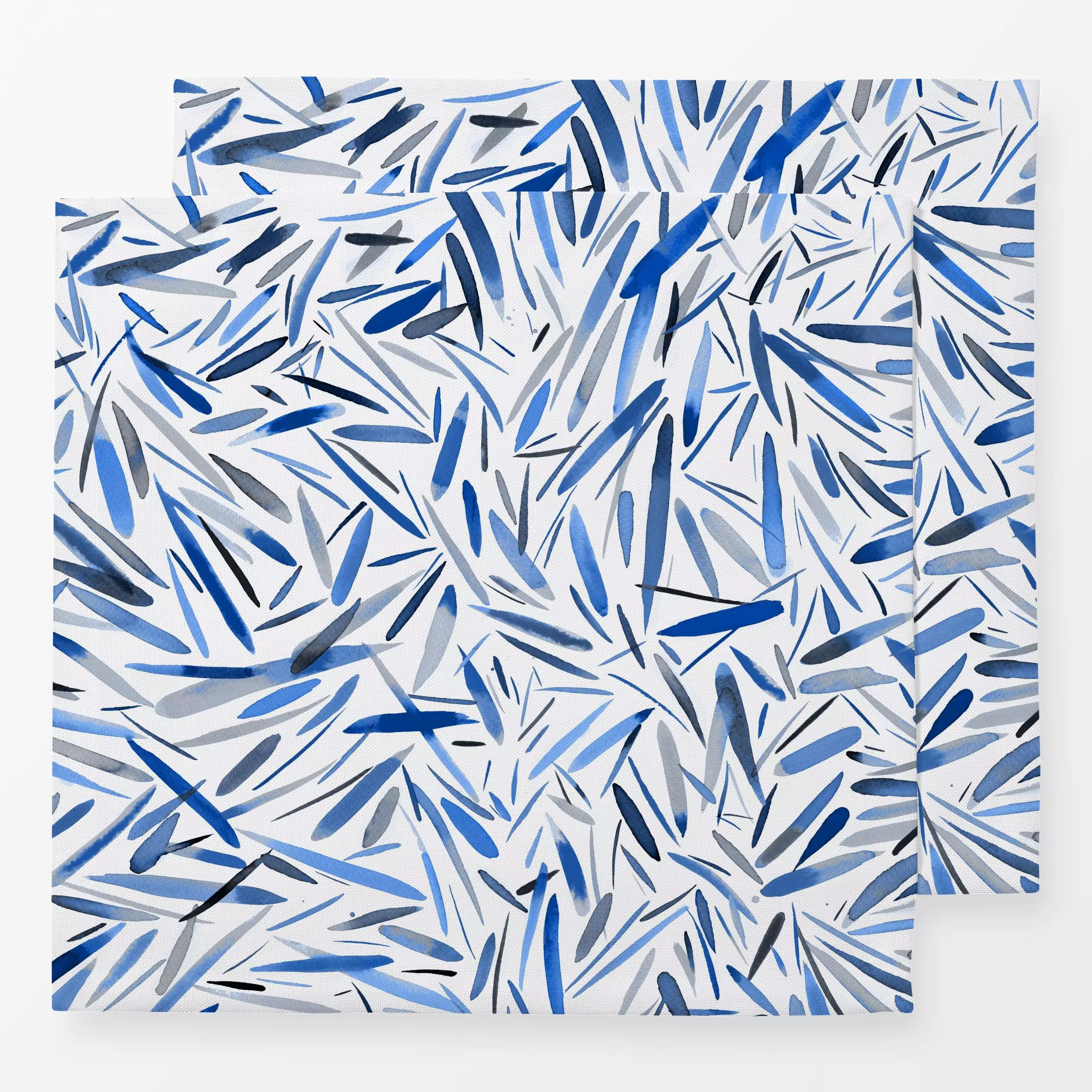 Servietten Water Stripes Sea Blue - Symbole & Muster - von „Ninola Design "; minimal, Linien, Wasser, Streifen, stripes, bru...