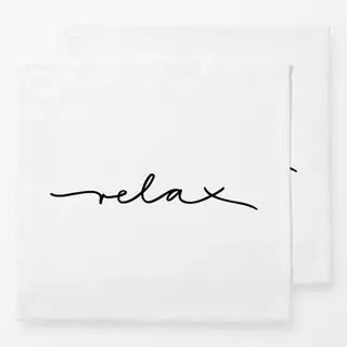 Servietten Relax Typo Black and White