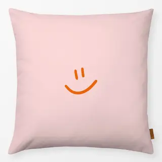 Kissen Happy Face pink