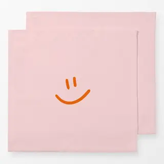 Servietten Happy Face pink
