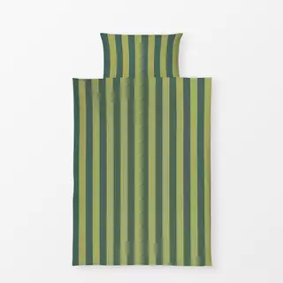 Bettwäsche Streifen grün dunkelgrün