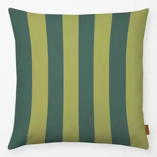 Kissen Streifen grün dunkelgrün