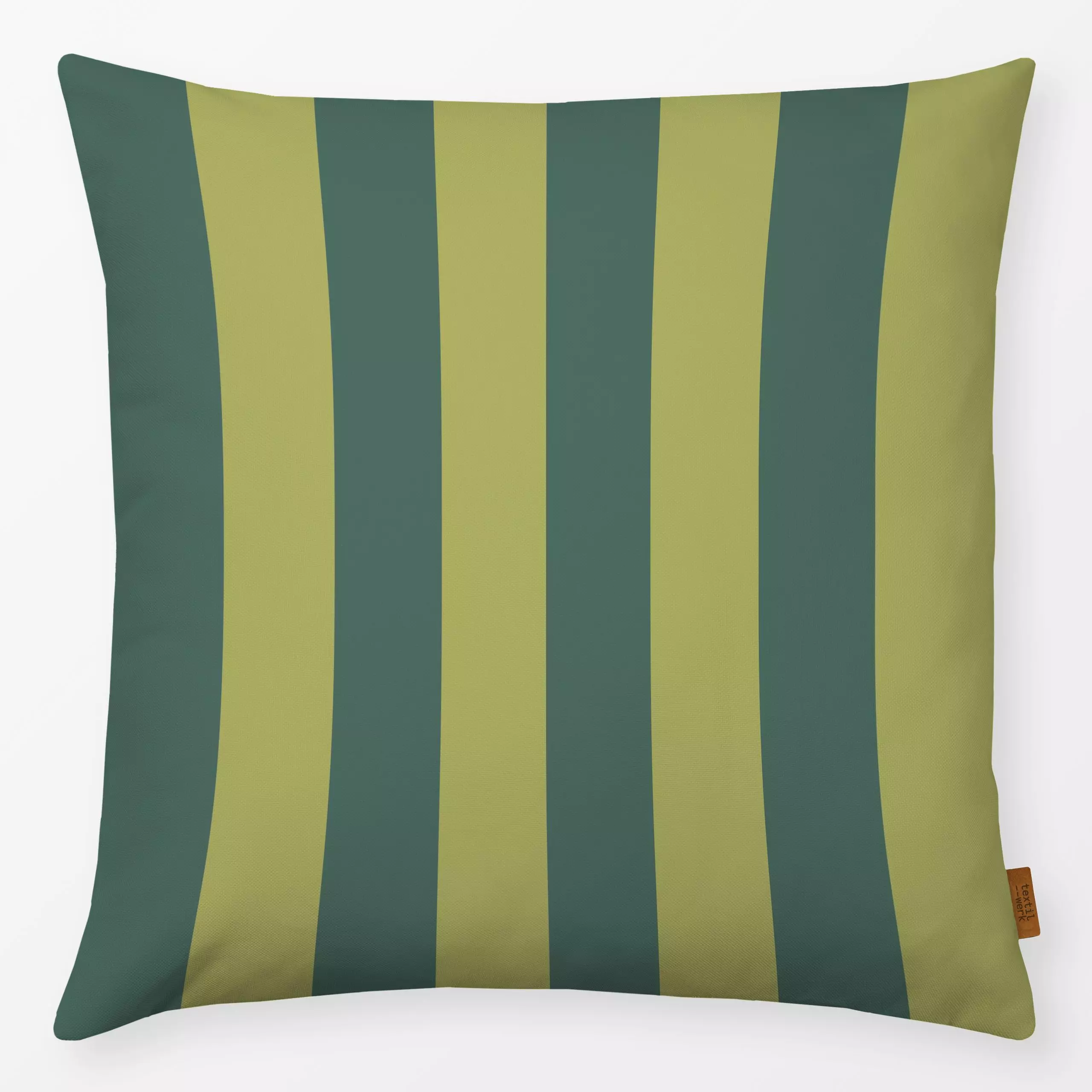 Kissen Streifen grün dunkelgrün - Herbst, Symbole & Muster, Retro & Vintage - von „Andrea Liesert"; Muster, Retro, Garten, H...