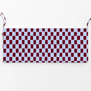 Bankauflage Kirschrot Karo