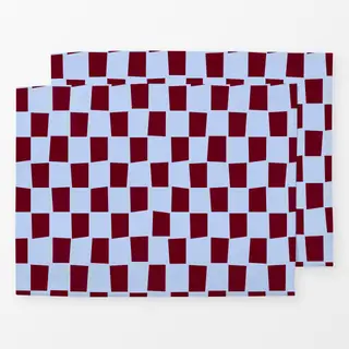 Tischset Kirschrot Karo