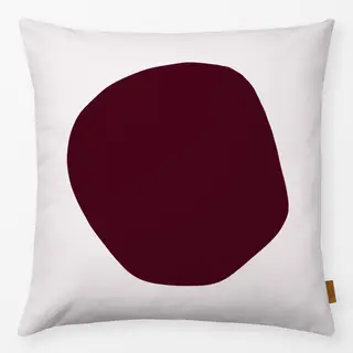 Kissen organischer Kreis Burgundy