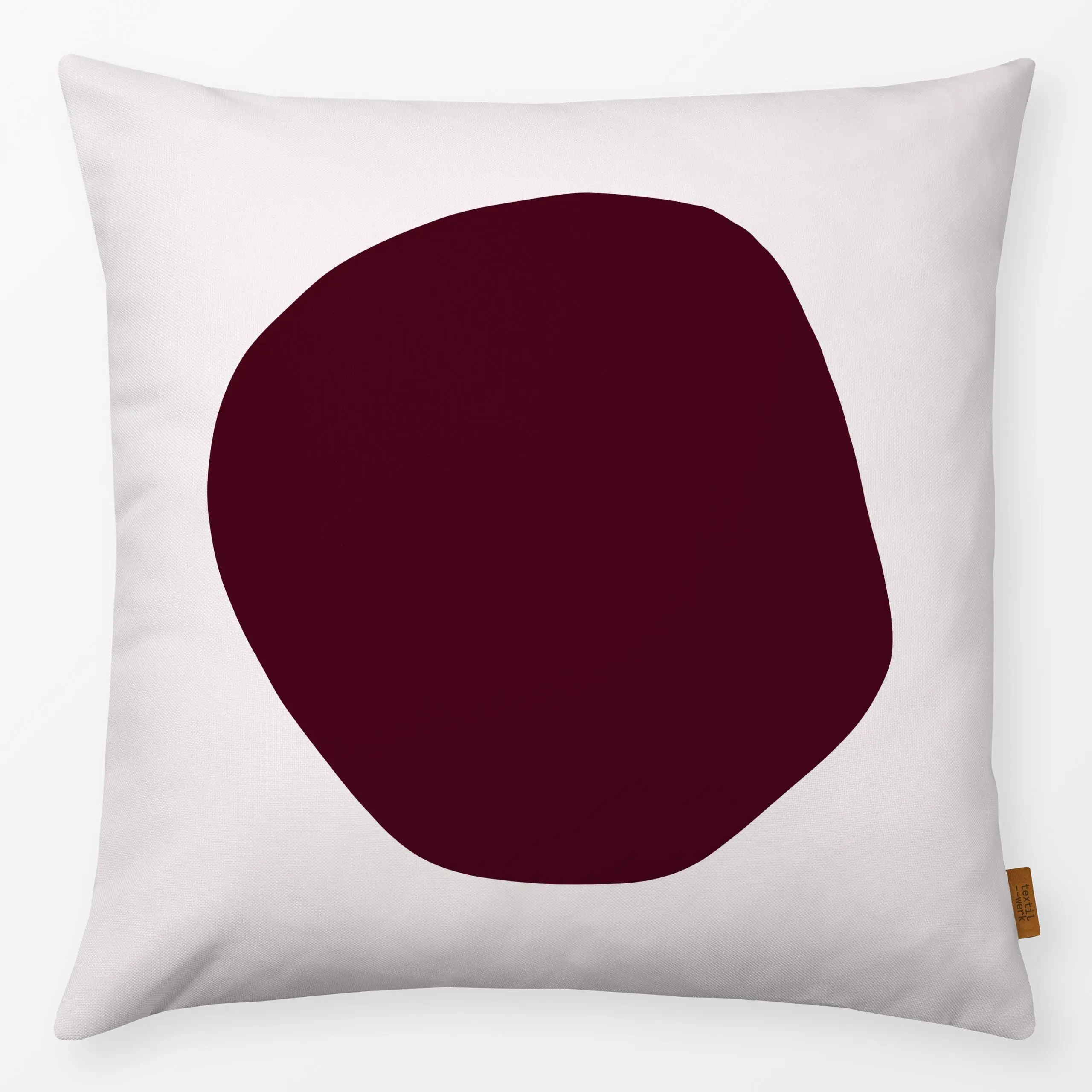 Kissen organischer Kreis Burgundy - Symbole & Muster - von „Sophie Augustin Illustration"; rosa, Kreise, punkt, organisch, b...