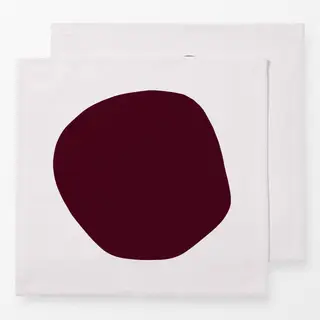 Servietten organischer Kreis Burgundy