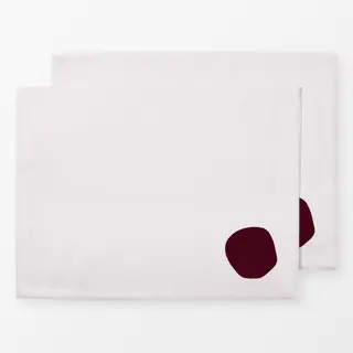 Tischset organischer Kreis Burgundy