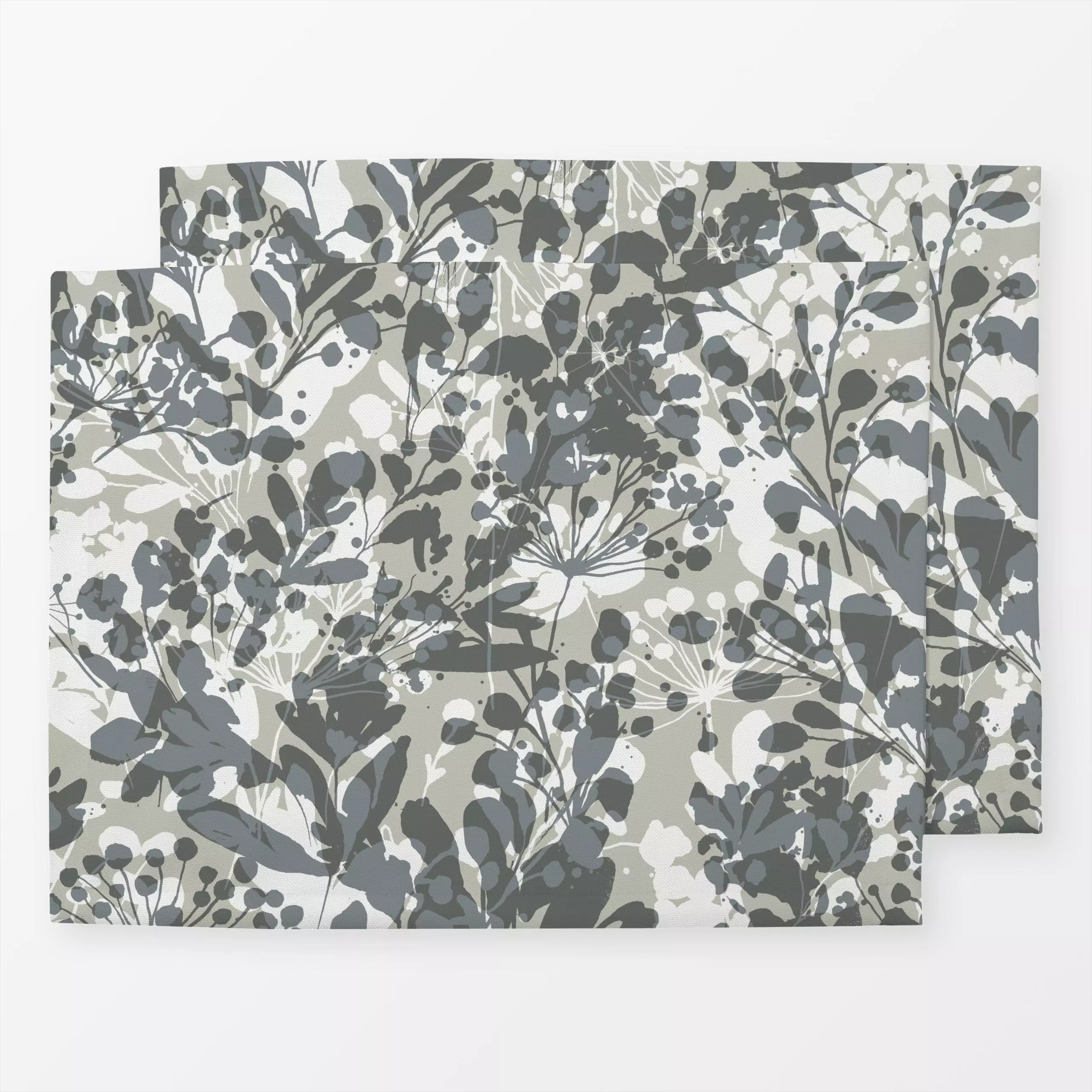 Tischset Winter Wild Grasses Shades - Winter, Pflanzen & Botanik - von „Ninola Design "; Natur, Pflanzen, Silhouette, kalt, ...