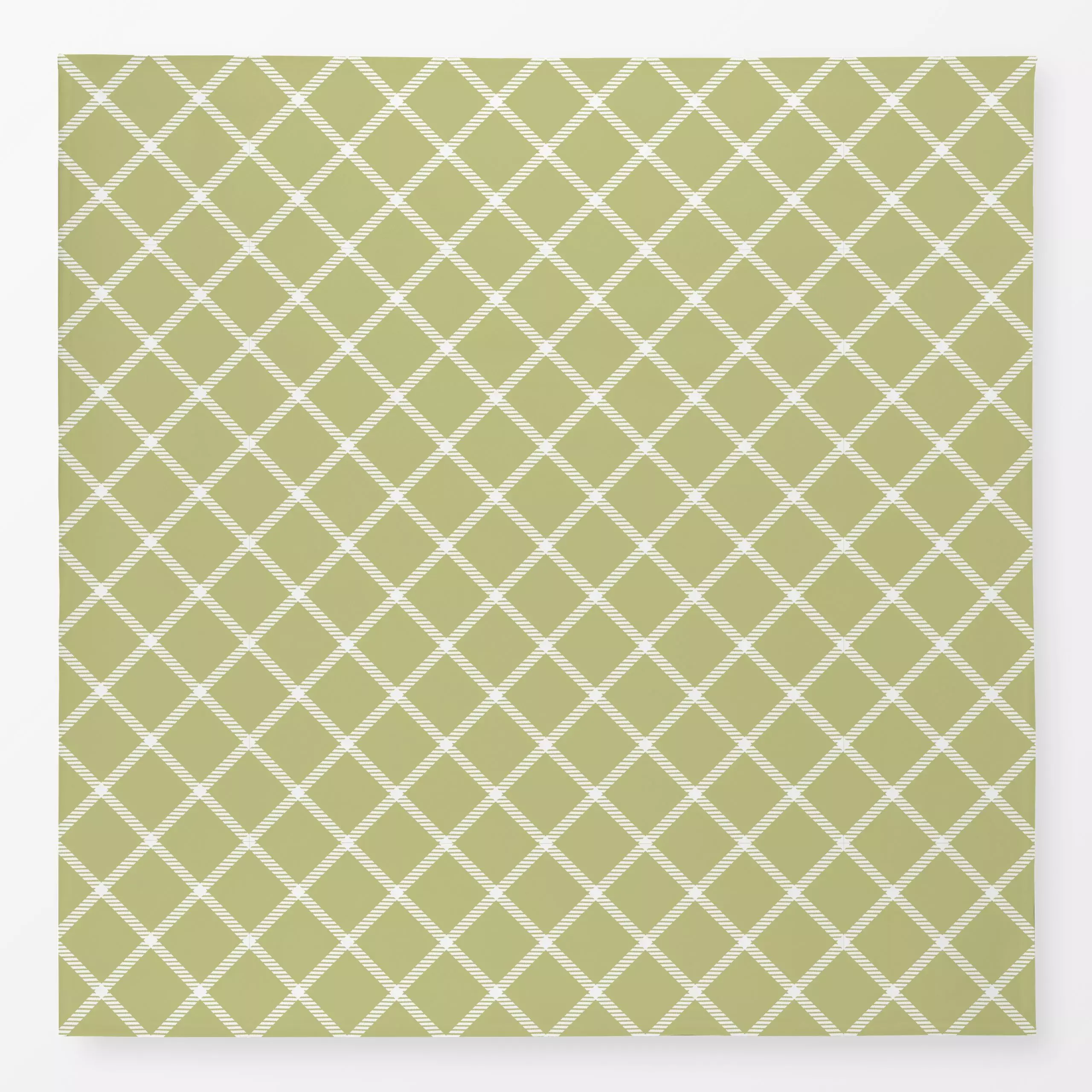 Tischdecke Grün Weiß Gingham Grid 1, gemustert, Sommer, von Uta Naumann