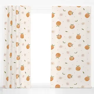 Dekovorhang Pfirsiche & Blüten
