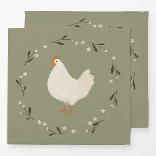 Servietten Huhn Kranz Ostern