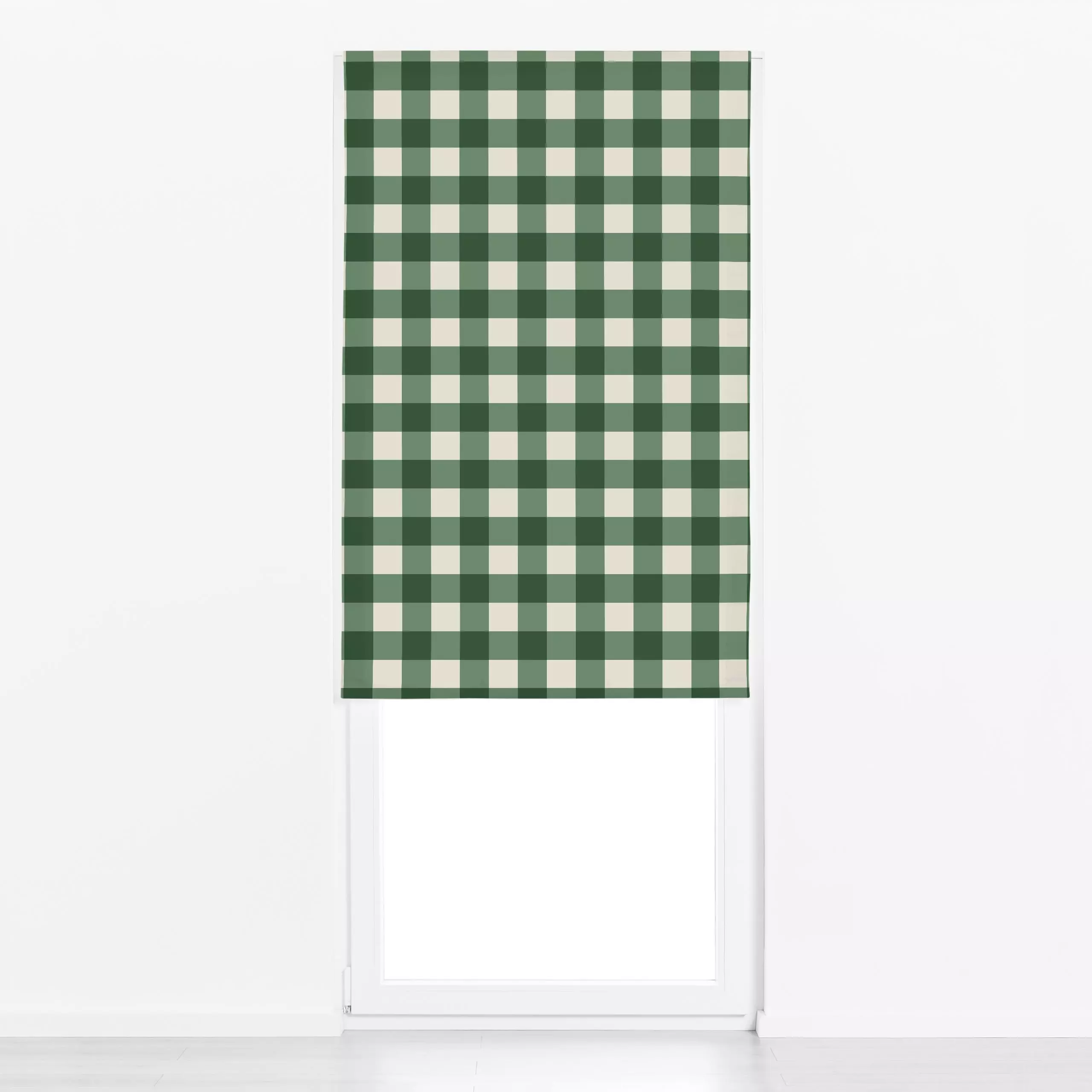 Raffrollo Spring Thing Checks green - Symbole & Muster - von „Jana Driver"; Karo, Karos, kariert, grun, gruen, green, checks