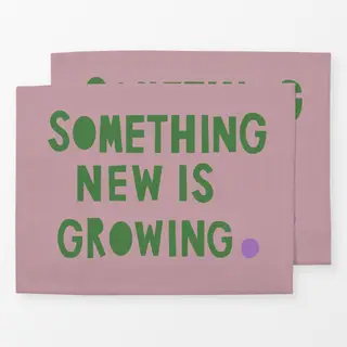 Tischset Something new grün rosa