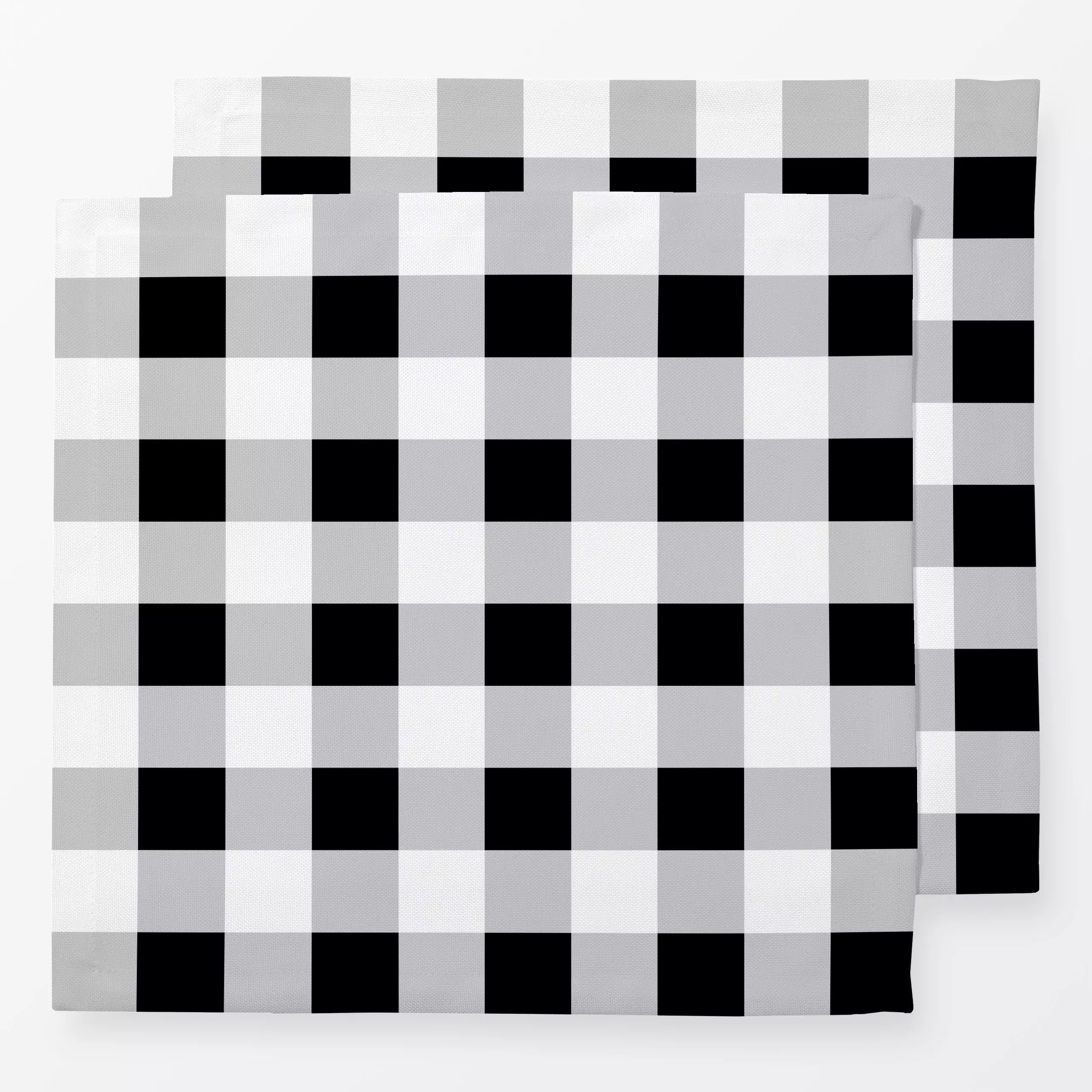 Servietten Karo - Symbole & Muster - von „Julia Schumacher"; schwarz, Karo, Karos, kariert, gingham, juliaschumacher, checks...
