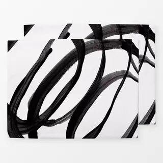 Tischset Black Lines