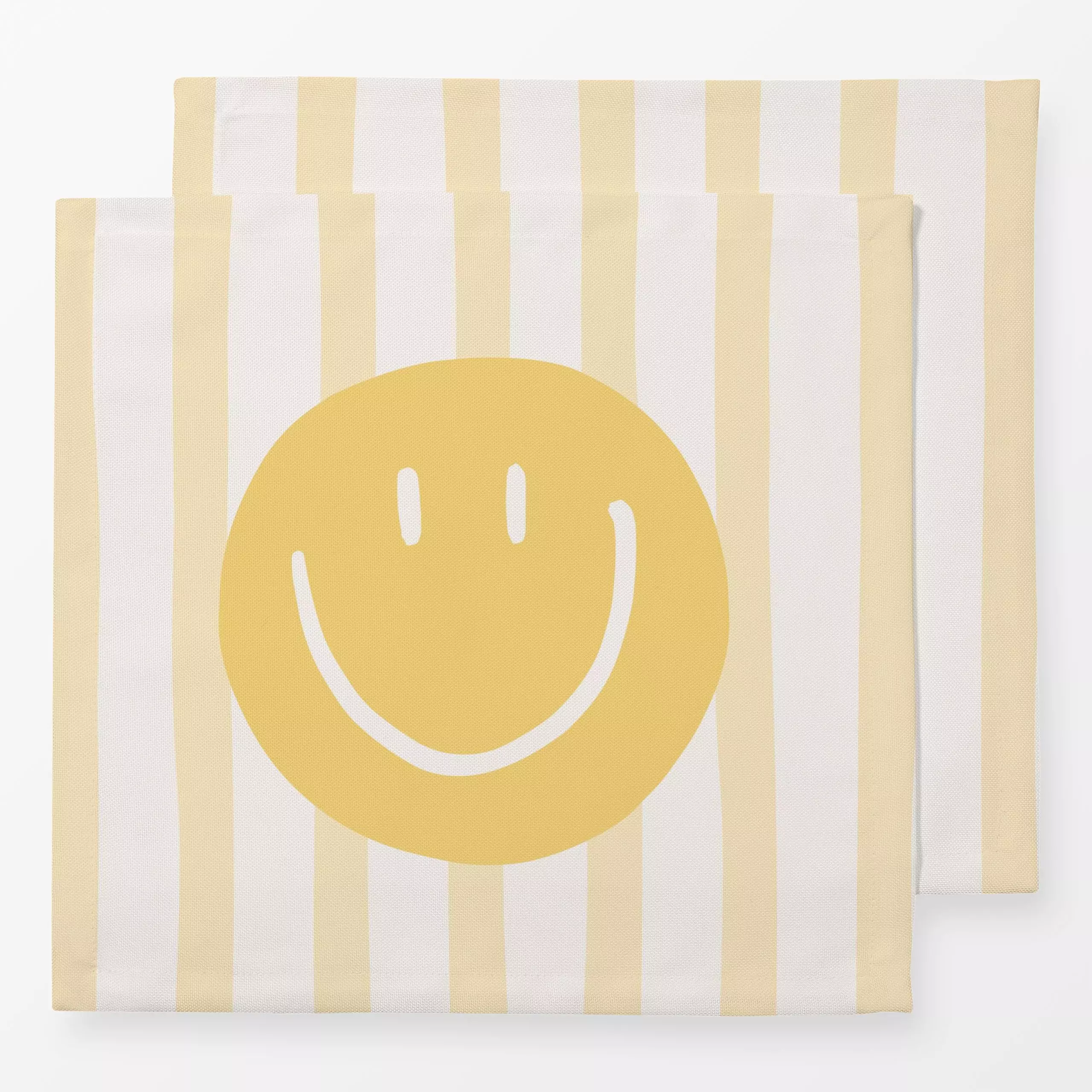 Servietten Smile Stripes buttermilk - Sprüche & Schriftzüge, Symbole & Muster, Anlässe - von „Kruth Design"; Streifen, Somme...