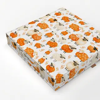 Bodenkissen Schafherde im Winterspaß