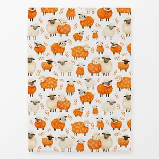 Geschirrtücher Schafherde im Winterspaß