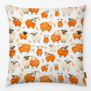 Kissen Schafherde im Winterspaß