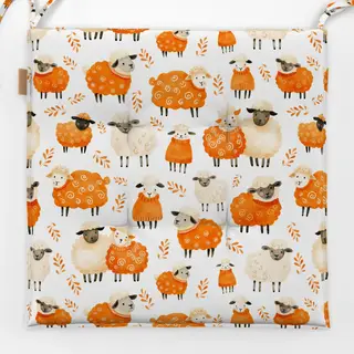 Sitzkissen Schafherde im Winterspaß
