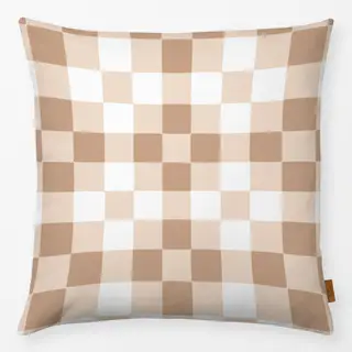 Kissen Brown and White Checks