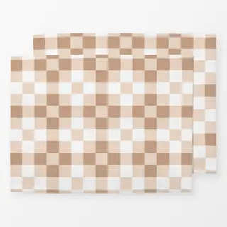 Tischset Brown and White Checks