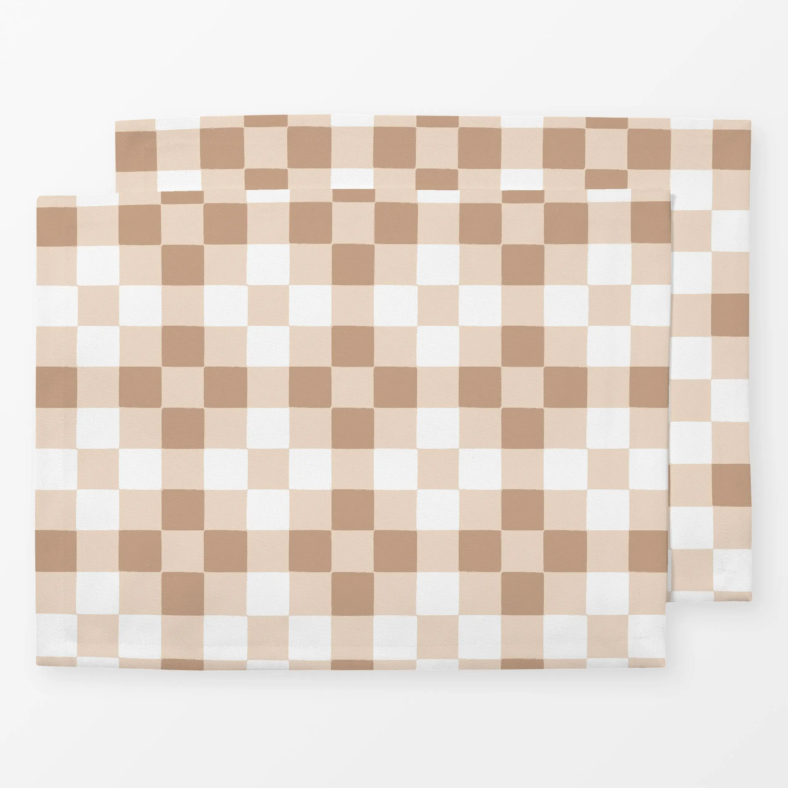 Tischset Brown and White Checks - Herbst, Symbole & Muster - von „Barlena"; skandinavisch, trend, Karo, Herbst, kariert, her...