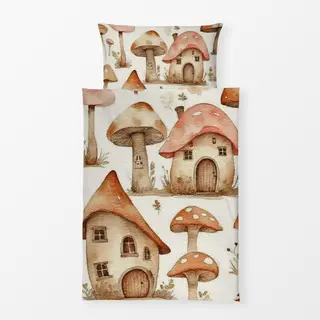 Bettwäsche Pilze im Wald Pilzdorf